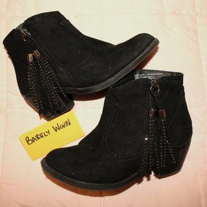GIRLS BLACK SUEDE BOOTS SIZE 1